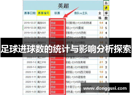 足球进球数的统计与影响分析探索